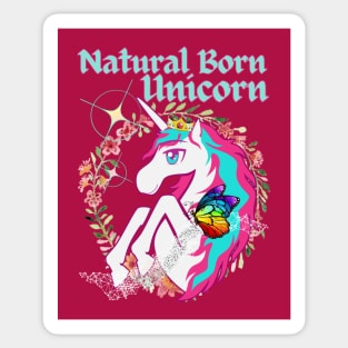 Natural Born Unicorn 3 - Cute Rainbow Unicorn -  Seika by FP Sticker